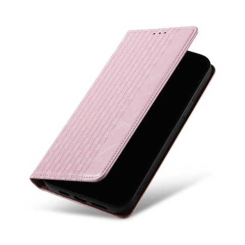 Magnet Strap Case etui do iPhone 12 Pro pokrowiec portfel + mini smycz zawieszka różowy Magnet Strap Case etui do iPhone 12 Pro pokrowiec portfel + mini smycz zawieszka różowy