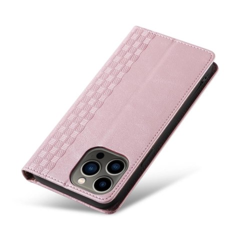 Magnet Strap Case etui do iPhone 12 Pro pokrowiec portfel + mini smycz zawieszka różowy Magnet Strap Case etui do iPhone 12 Pro pokrowiec portfel + mini smycz zawieszka różowy