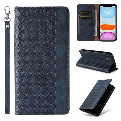 Magnet Strap Case etui do iPhone 13 pokrowiec portfel + mini smycz zawieszka niebieski Magnet Strap Case etui do iPhone 13 pokrowiec portfel + mini smycz zawieszka niebieski