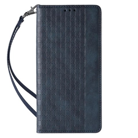 Magnet Strap Case etui do iPhone 13 pokrowiec portfel + mini smycz zawieszka niebieski Magnet Strap Case etui do iPhone 13 pokrowiec portfel + mini smycz zawieszka niebieski