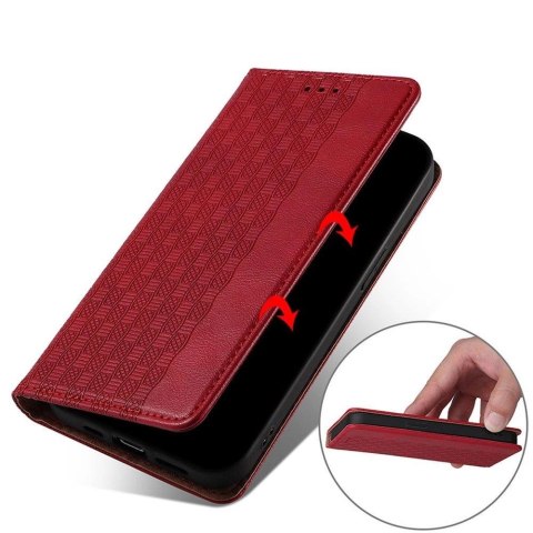Magnet Strap Case etui do Xiaomi Redmi Note 11 Pro pokrowiec portfel + mini smycz zawieszka czerwony Magnet Strap Case etui do Xiaomi Redmi Note 11 Pro pokrowiec portfel + mini smycz zawieszka czerwony
