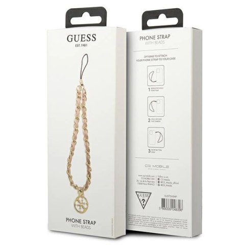 Zawieszka Guess Chain Metal 4G Charm - różowa