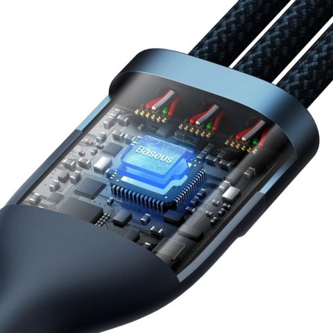 Baseus Flash Series II kabel USB Typ C / USB Typ C / Lightning / micro USB 100 W 1,5 m niebieski (CASS030203) Baseus Flash Series II kabel USB Typ C / USB Typ C / Lightning / micro USB 100 W 1,5 m niebieski (CASS030203)