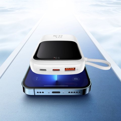 Baseus Qpow powerbank 10000mAh wbudowany kabel USB Typu C 22.5W Quick Charge SCP AFC FCP biały (PPQD020102) Baseus Qpow powerbank 10000mAh wbudowany kabel USB Typu C 22.5W Quick Charge SCP AFC FCP biały (PPQD020102)