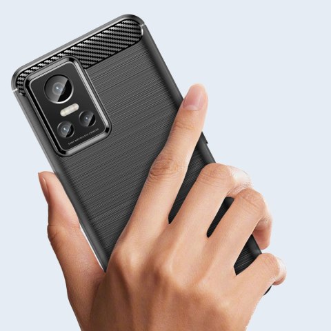 Carbon Case elastyczne etui pokrowiec Realme GT Neo 3 czarny Carbon Case elastyczne etui pokrowiec Realme GT Neo 3 czarny
