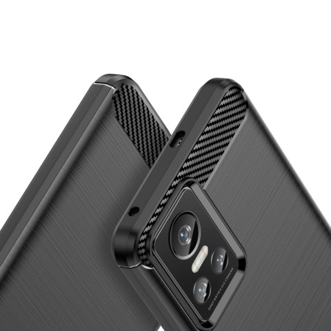 Carbon Case elastyczne etui pokrowiec Realme GT Neo 3 czarny Carbon Case elastyczne etui pokrowiec Realme GT Neo 3 czarny