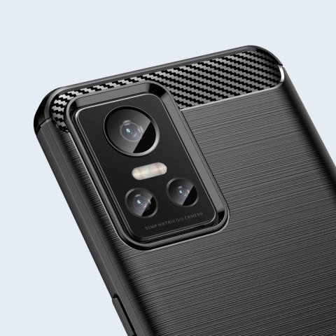 Carbon Case elastyczne etui pokrowiec Realme GT Neo 3 czarny Carbon Case elastyczne etui pokrowiec Realme GT Neo 3 czarny