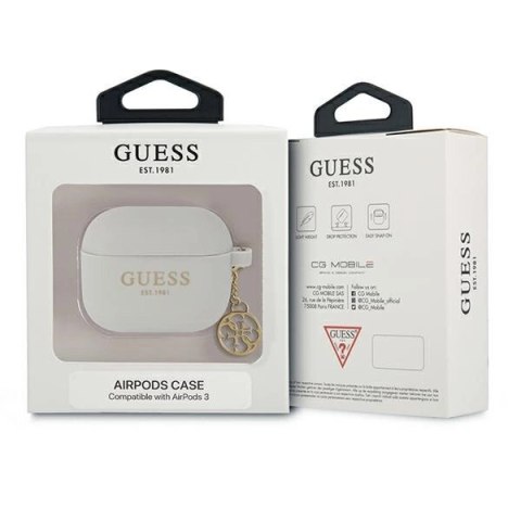 Etui Guess Silicone Charm 4G Collection na AirPods 3 - szare