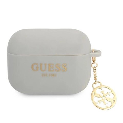 Etui Guess Silicone Charm 4G Collection na AirPods Pro - szare