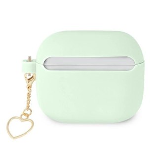 Etui Guess Silicone Charm Heart Collection na AirPods 3 - zielone