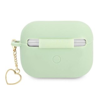 Etui Guess Silicone Charm Heart Collection na AirPods Pro - zielone