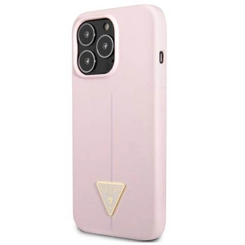 Etui Guess Silicone Triangle na iPhone 13 Pro Max - fioletowe