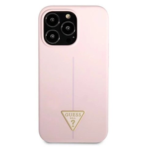 Etui Guess Silicone Triangle na iPhone 13 Pro Max - fioletowe