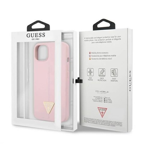 Etui Guess Silicone Triangle na iPhone 13 - fioletowe