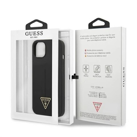 Etui Guess Silicone Triangle na iPhone 13 mini - czarne