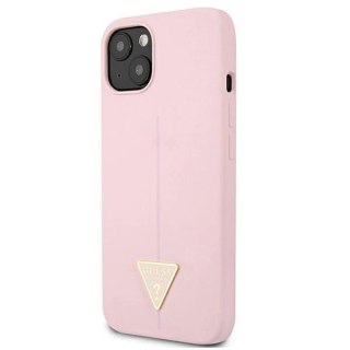 Etui Guess Silicone Triangle na iPhone 13 mini - fioletowe