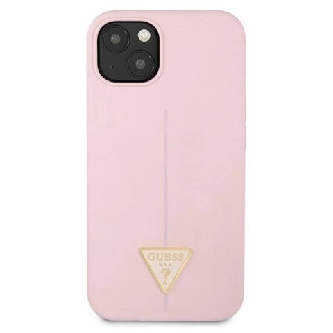 Etui Guess Silicone Triangle na iPhone 13 mini - fioletowe