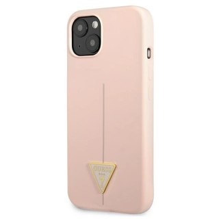 Etui Guess Silicone Triangle na iPhone 13 mini - różowe