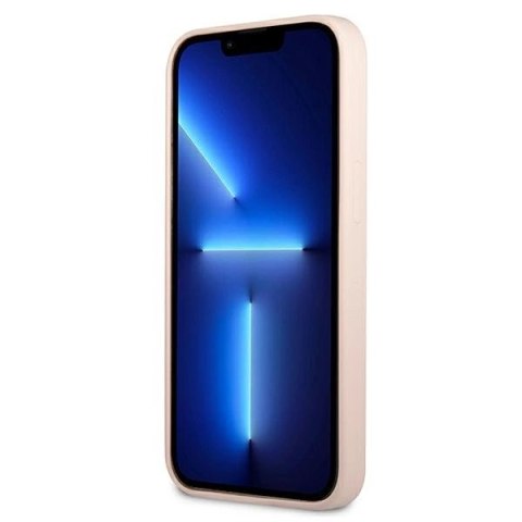 Etui Guess Silicone Triangle na iPhone 13 mini - różowe