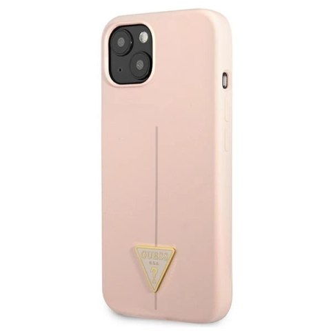 Etui Guess Silicone Triangle na iPhone 13 - różowe