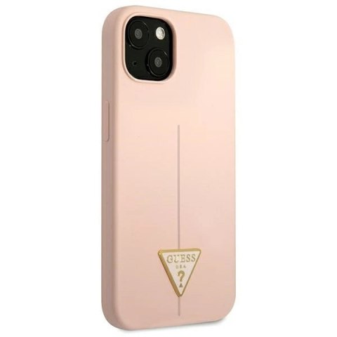 Etui Guess Silicone Triangle na iPhone 13 - różowe