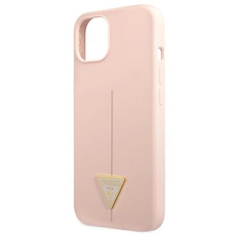 Etui Guess Silicone Triangle na iPhone 13 - różowe