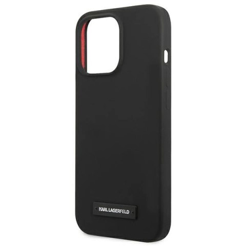 Etui Karl Lagerfeld Silicone Plaque na iPhone 13 Pro Max - czarne Etui Karl Lagerfeld Silicone Plaque na iPhone 13 Pro Max - czarne