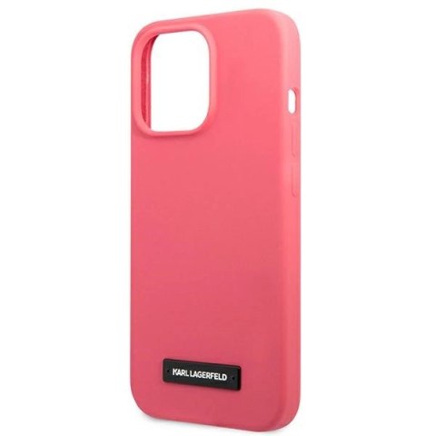 Etui Karl Lagerfeld Silicone Plaque na iPhone 13 Pro Max - fuksjowy Etui Karl Lagerfeld Silicone Plaque na iPhone 13 Pro Max - fuksjowy