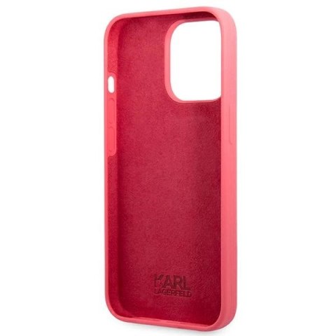 Etui Karl Lagerfeld Silicone Plaque na iPhone 13 Pro Max - fuksjowy Etui Karl Lagerfeld Silicone Plaque na iPhone 13 Pro Max - fuksjowy