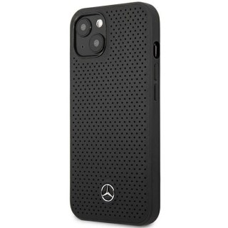 Etui Mercedes Leather Perforated na iPhone 13 - czarne