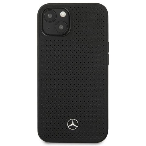 Etui Mercedes Leather Perforated na iPhone 13 - czarne