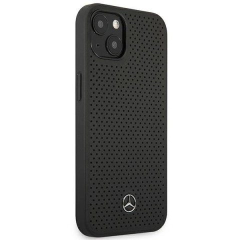 Etui Mercedes Leather Perforated na iPhone 13 - czarne