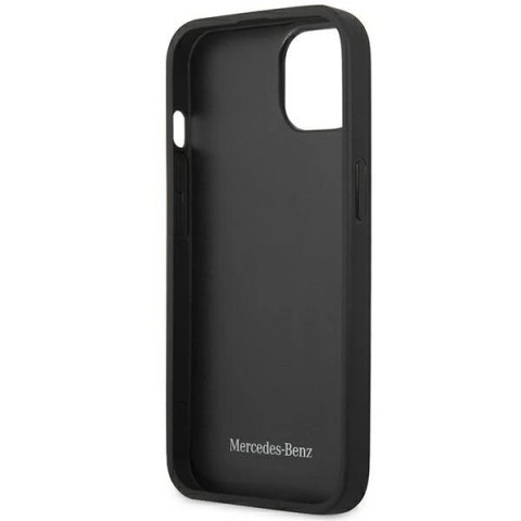 Etui Mercedes Leather Perforated na iPhone 13 - czarne