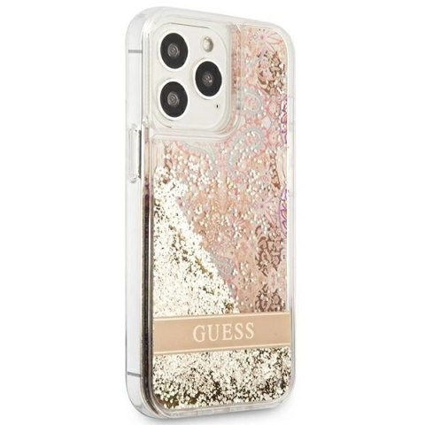Guess GUHCP13XLFLSD iPhone 13 Pro Max 6,7" złoty/gold hardcase Paisley Liquid Glitter