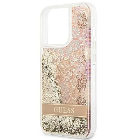 Guess GUHCP13XLFLSD iPhone 13 Pro Max 6,7" złoty/gold hardcase Paisley Liquid Glitter