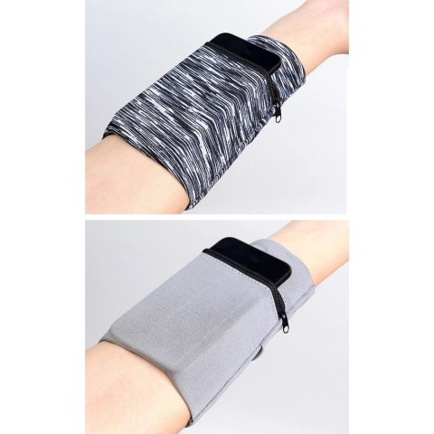 Materiałowa opaska armband na ramię do biegania fitness moro niebieski Materiałowa opaska armband na ramię do biegania fitness moro niebieski