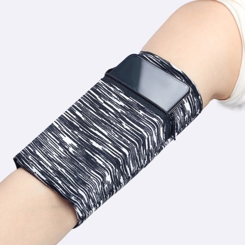 Materiałowa opaska armband na ramię do biegania fitness moro niebieski Materiałowa opaska armband na ramię do biegania fitness moro niebieski