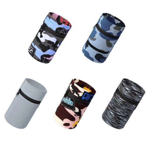Materiałowa opaska armband na ramię do biegania fitness moro niebieski Materiałowa opaska armband na ramię do biegania fitness moro niebieski