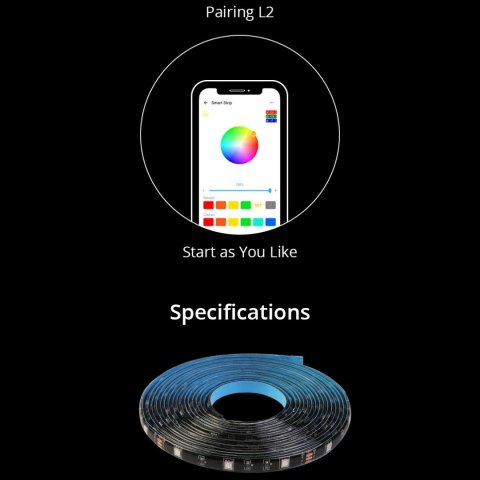 Sonoff L2-2M zestaw inteligentna wodoodporna taśma LED 2 m RGB pilot zasilacz Wi-Fi Sonoff L2-2M zestaw inteligentna wodoodporna taśma LED 2 m RGB pilot zasilacz Wi-Fi
