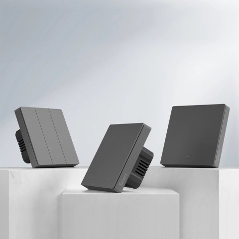 Sonoff inteligentny 3-kanałowy przełącznik ścienny Wi-Fi czarny (M5-3C-80) Sonoff inteligentny 3-kanałowy przełącznik ścienny Wi-Fi czarny (M5-3C-80)