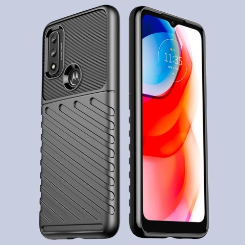 Thunder Case elastyczne pancerne etui pokrowiec Motorola Moto G Play 2022 czarny