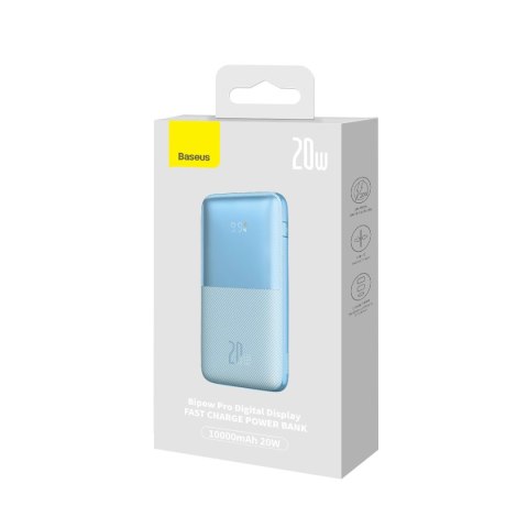 Baseus Bipow Pro powerbank 10000mAh 20W + kabel USB 3A 0.3m niebieski (PPBD040103) Baseus Bipow Pro powerbank 10000mAh 20W + kabel USB 3A 0.3m niebieski (PPBD040103)