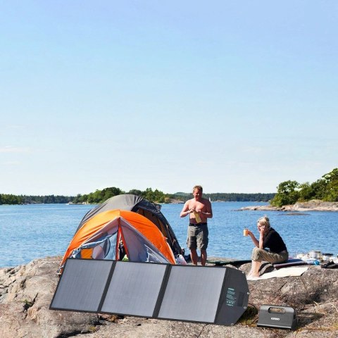 Ładowarka Choetech SC008 solarna składana 120W DC / USB-C / 2x USB-A - czarna Ładowarka Choetech SC008 solarna składana 120W DC / USB-C / 2x USB-A - czarna