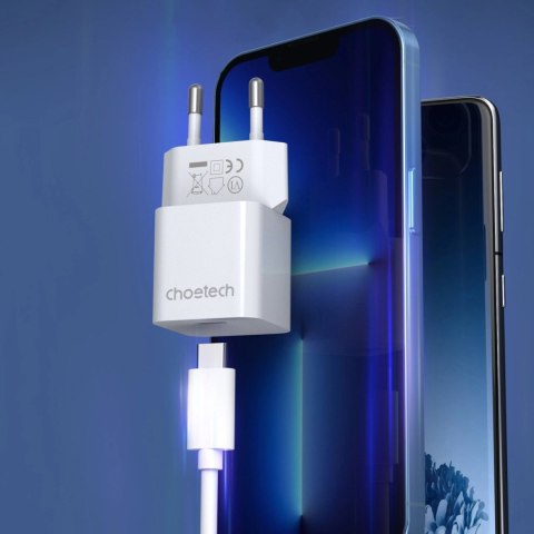 Ładowarka sieciowa Choetech PD5010 USB-C 20W - biała Ładowarka sieciowa Choetech PD5010 USB-C 20W - biała