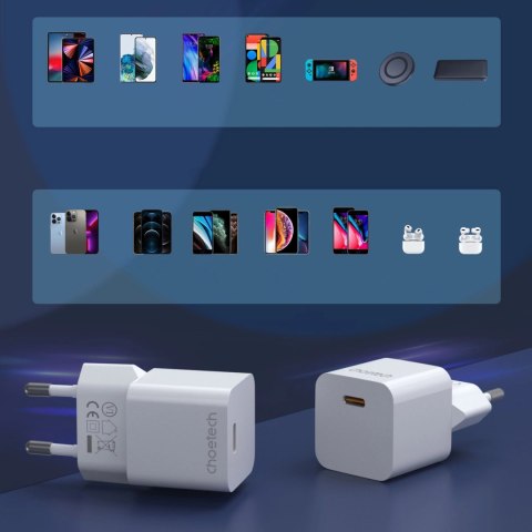 Ładowarka sieciowa Choetech PD5010 USB-C 20W - biała Ładowarka sieciowa Choetech PD5010 USB-C 20W - biała