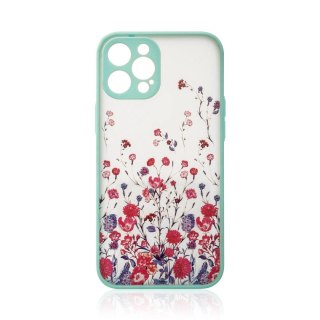 Design Case etui do Samsung Galaxy A12 5G pokrowiec w kwiaty zielone