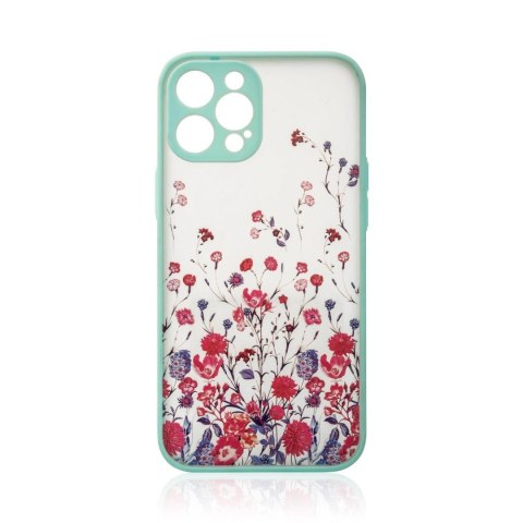Design Case etui do Samsung Galaxy A12 5G pokrowiec w kwiaty zielone