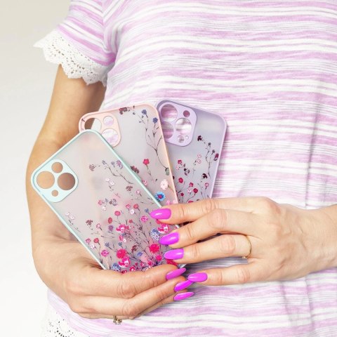 Design Case etui do Samsung Galaxy A12 5G pokrowiec w kwiaty zielone