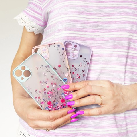 Design Case etui do Samsung Galaxy A13 5G pokrowiec w kwiaty ciemnoniebieski Design Case etui do Samsung Galaxy A13 5G pokrowiec w kwiaty ciemnoniebieski