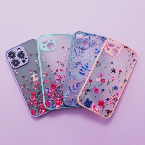 Design Case etui do Samsung Galaxy A13 5G pokrowiec w kwiaty ciemnoniebieski Design Case etui do Samsung Galaxy A13 5G pokrowiec w kwiaty ciemnoniebieski